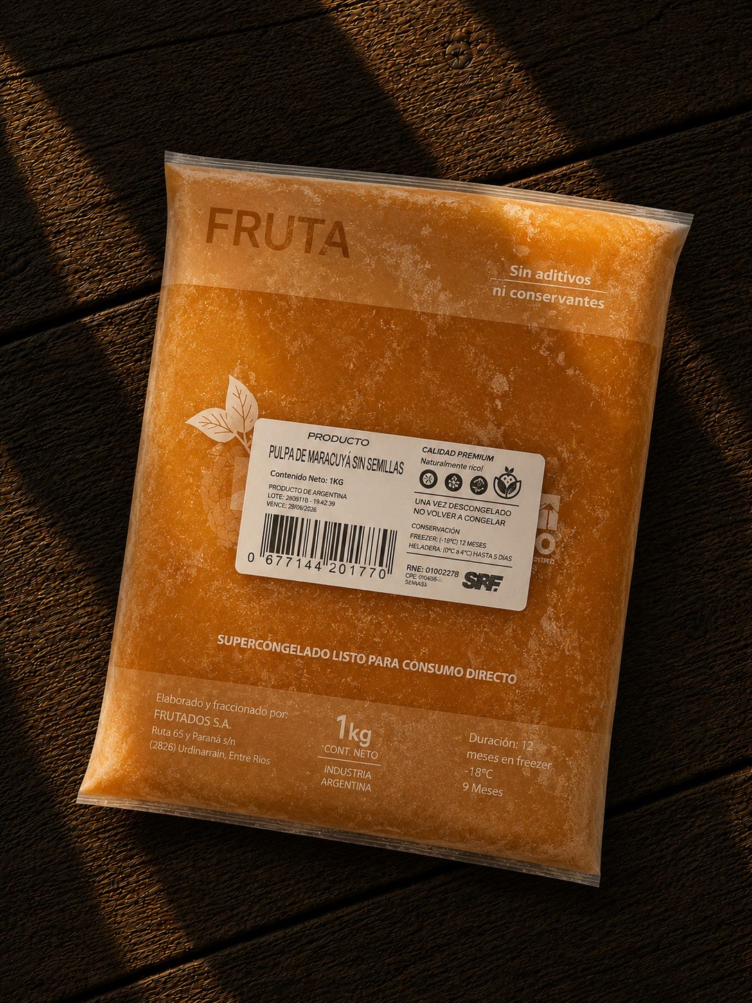Pulpa de Maracuya sin Semillas 1kg