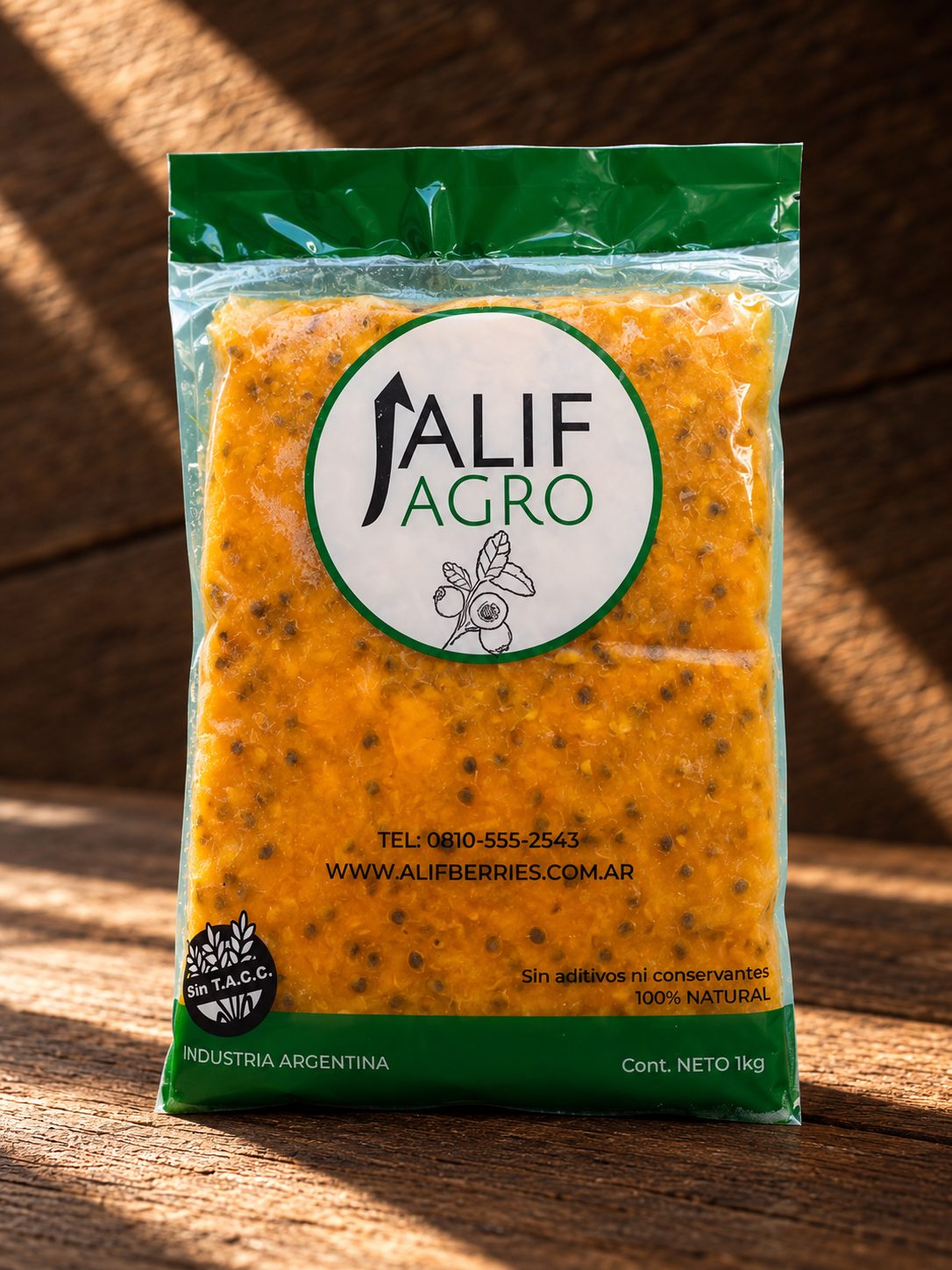Pulpa de Maracuya con Semilla Alif 1kg