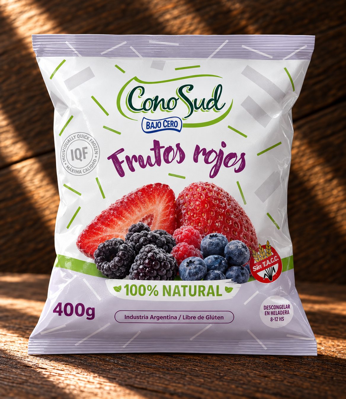 Frutos Rojos (frambuesas, moras y arándanos) ConoSud 400gr