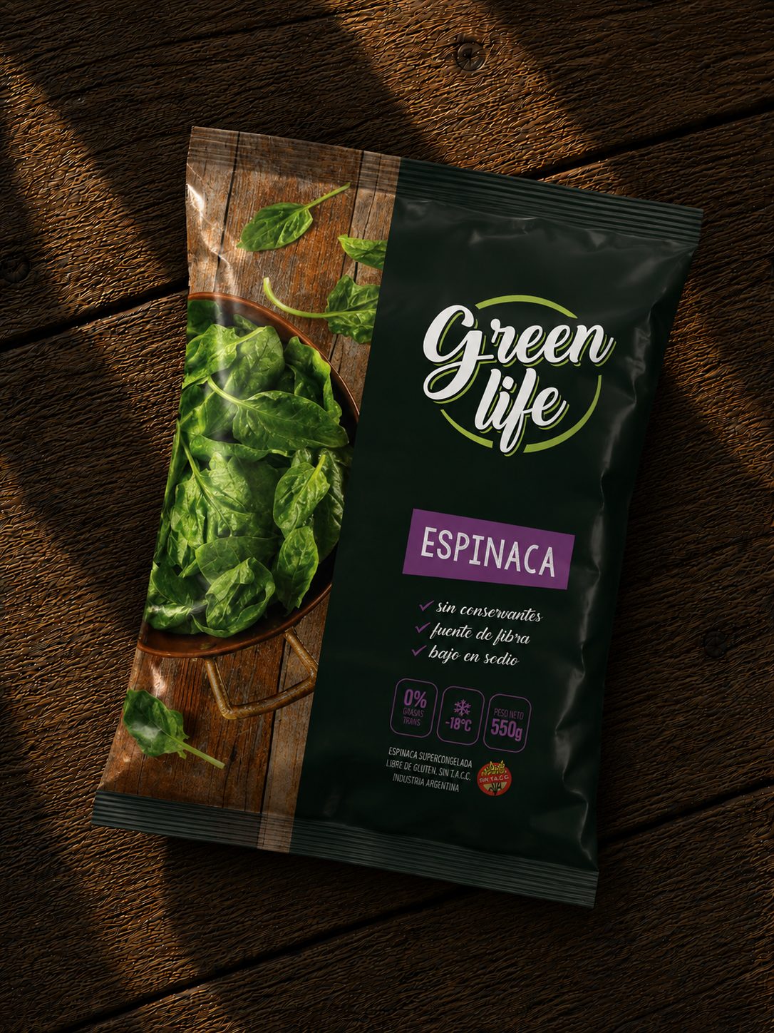 Espinaca Green Life 550gr